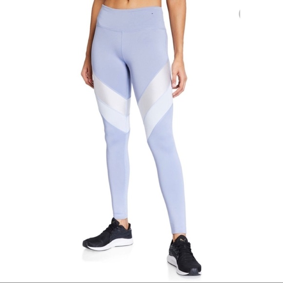 BCBGMAXAZRIA Blue Chevron Athletic Leggings - Picture 1 of 7